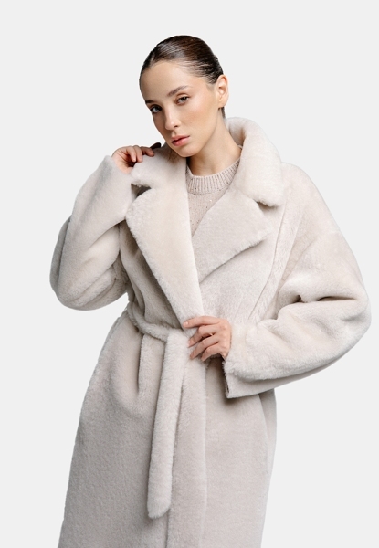 Дубленка из натуральной овчины, английский ворот, двусторонняя KEY TALER